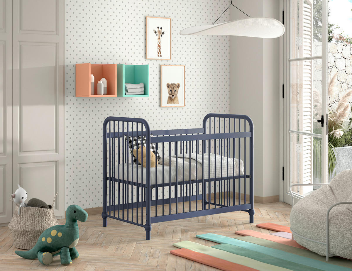 GITTERBETT   60/120 cm  - Blau, ROMANTIK / LANDHAUS, Metall (60/120cm) - MID.YOU