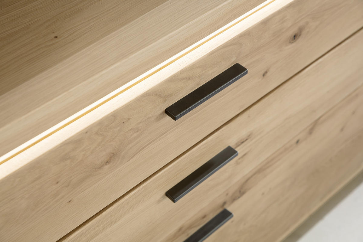 SIDEBOARD 180/84/44 cm  in Eichefarben  - Eichefarben/Grau, Modern, Holz/Holzwerkstoff (180/84/44cm) - Livetastic