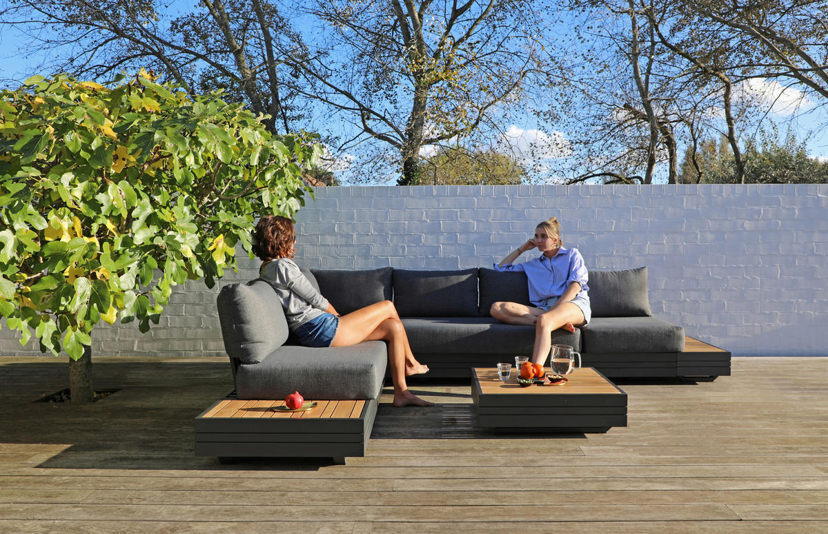 LOUNGETISCH  - Anthrazit, Modern, Holz/Metall (74/74/22,5cm) - Zebra 