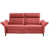2,5-SITZER  in Echtleder Rot  - Anthrazit/Rot, Design, Leder/Metall (194/94/95cm) - Himolla