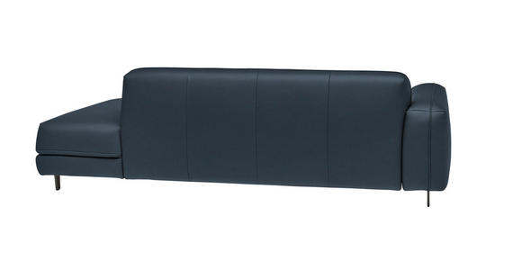 2,5-SITZER  in Echtleder Blau   - Blau/Anthrazit, Design, Leder/Metall (226/70/109cm) - Johann Jakob