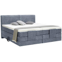BOXSPRINGBETT 160/200 cm  in Blau  - Blau/Schwarz, Design, Kunststoff/Textil (160/200cm) - Hom`in