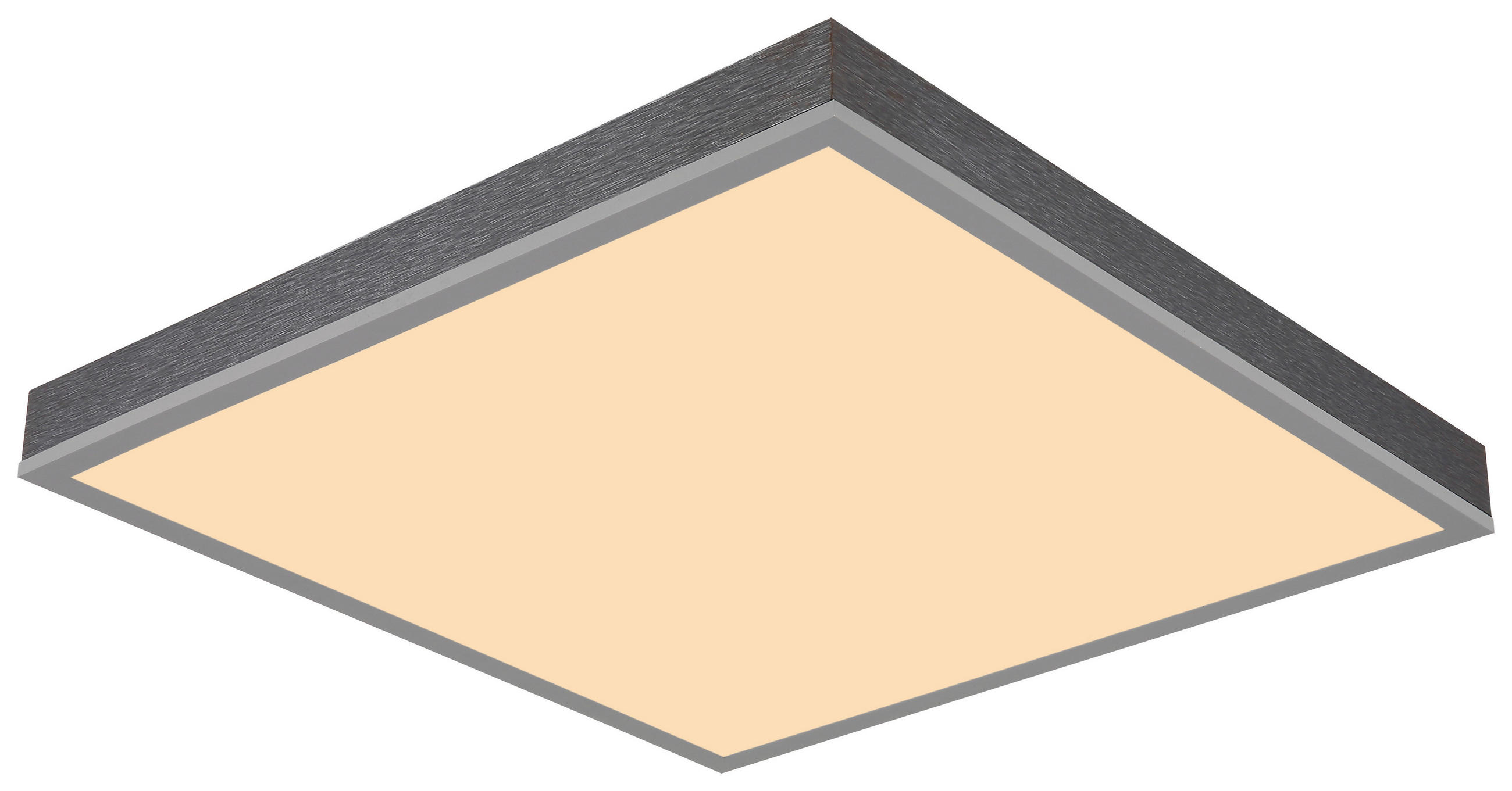 DECKENLEUCHTE 24 W     - Opal/Grau, MODERN, Holz/Kunststoff (45/6,5/45cm) - Novel