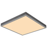 DECKENLEUCHTE 24 W     - Opal/Grau, MODERN, Holz/Kunststoff (45/6,5/45cm) - Novel