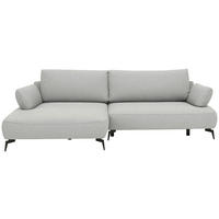ECKSOFA COLORADO in Struktur Hellgrau  - Hellgrau/Schwarz, Design, Textil/Metall (186/284cm) - Lomoco
