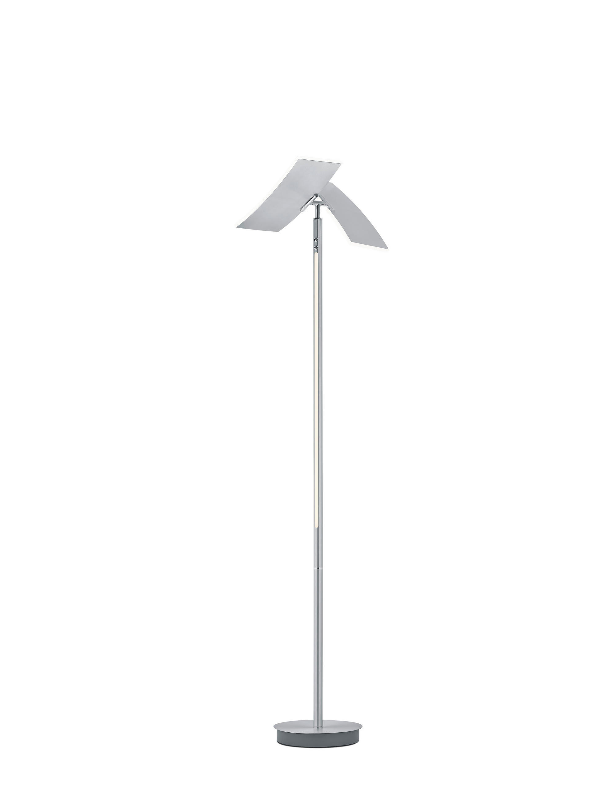 LED-STEHLEUCHTE TWICE 48/180 cm   - Alufarben, Design, Metall (48/180cm) - Hell