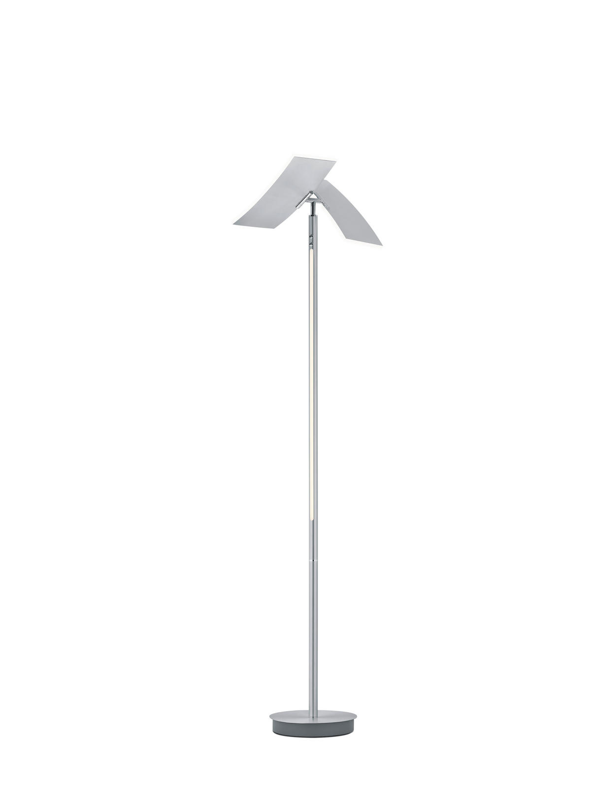 LED-STEHLEUCHTE TWICE 48/180 cm   - Alufarben, Design, Metall (48/180cm) - Hell