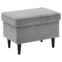 HOCKER Webstoff Grau  - Schwarz/Grau, Basics, Textil (63/43/42cm) - MID.YOU