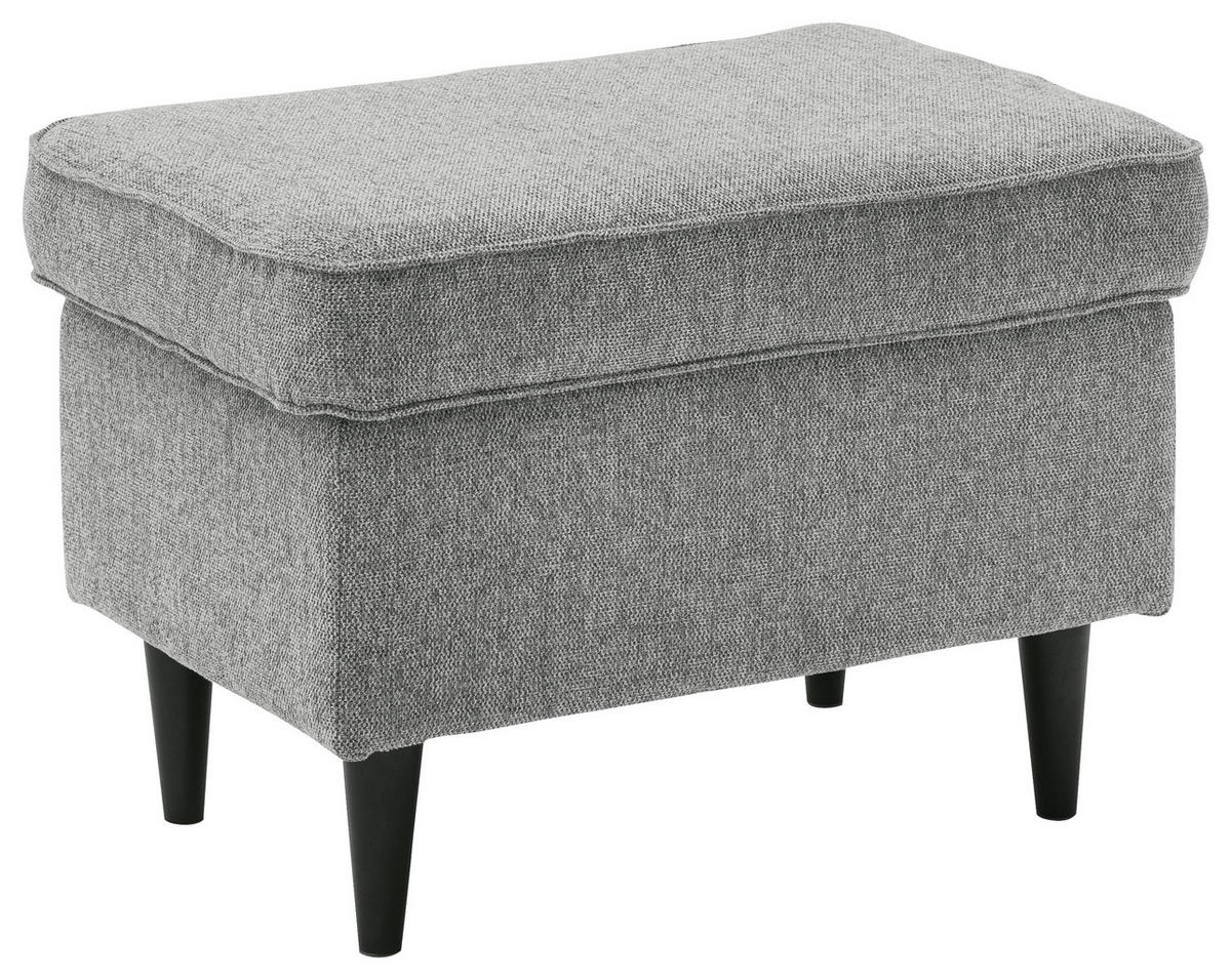 HOCKER Webstoff Grau  - Schwarz/Grau, Basics, Textil (63/43/42cm) - MID.YOU