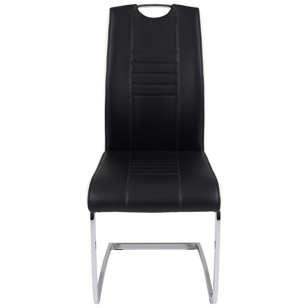 Thumbnail - Mid.you Schwingstuhl-Set, Schwarz, Weiß, Metall, Textil, eckig, C-Form, 43x99x61 cm, mit Griff, Esszimmer, Stühle, Esszi...