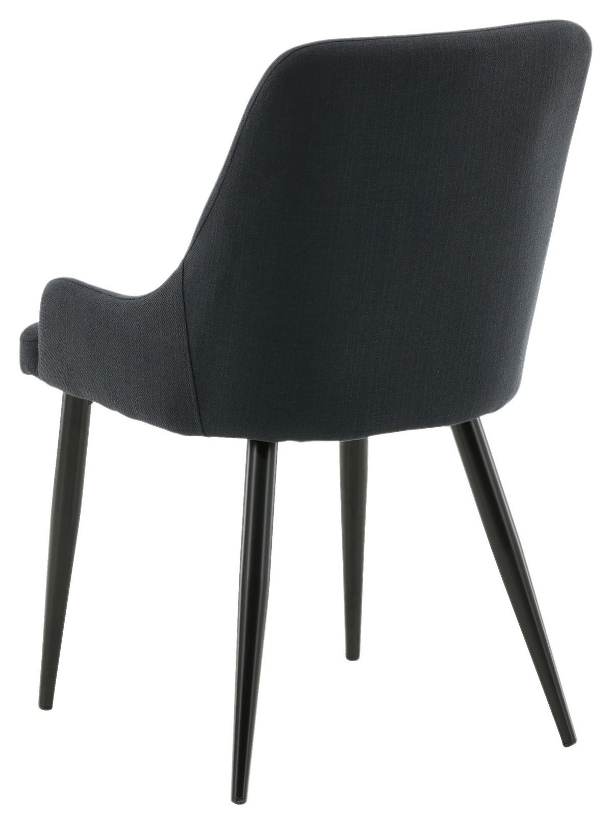 STUHL-SET 2 Stück  in Stahl Textilgeflecht  - Schwarz, Design, Textil/Metall (49/86/58cm) - Livetastic