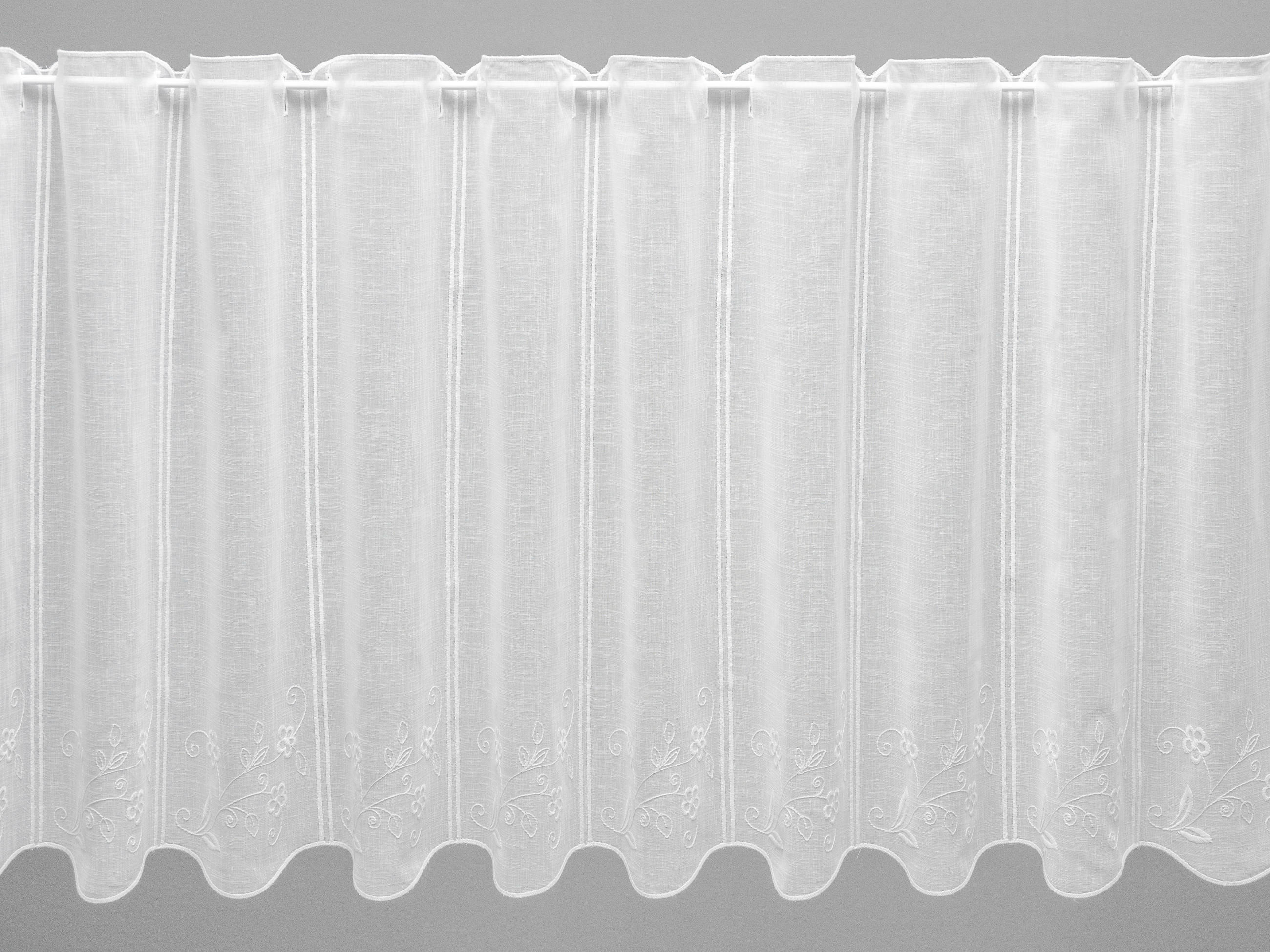 KRATKA ZAVESA           60 cm   bela  - bela, Basics, tekstil (60cm)