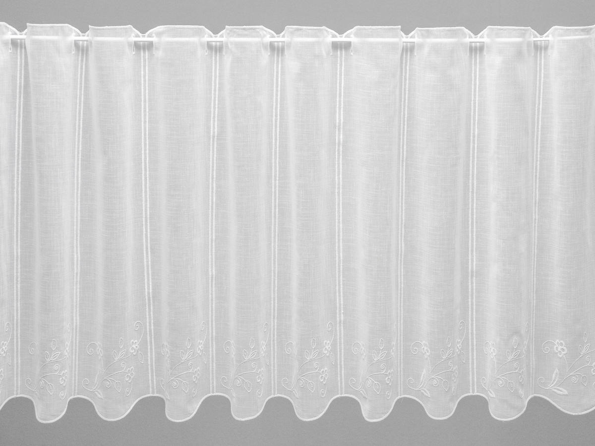 KRATKA ZAVESA           45 cm   bela  - bela, Basics, tekstil (45cm)