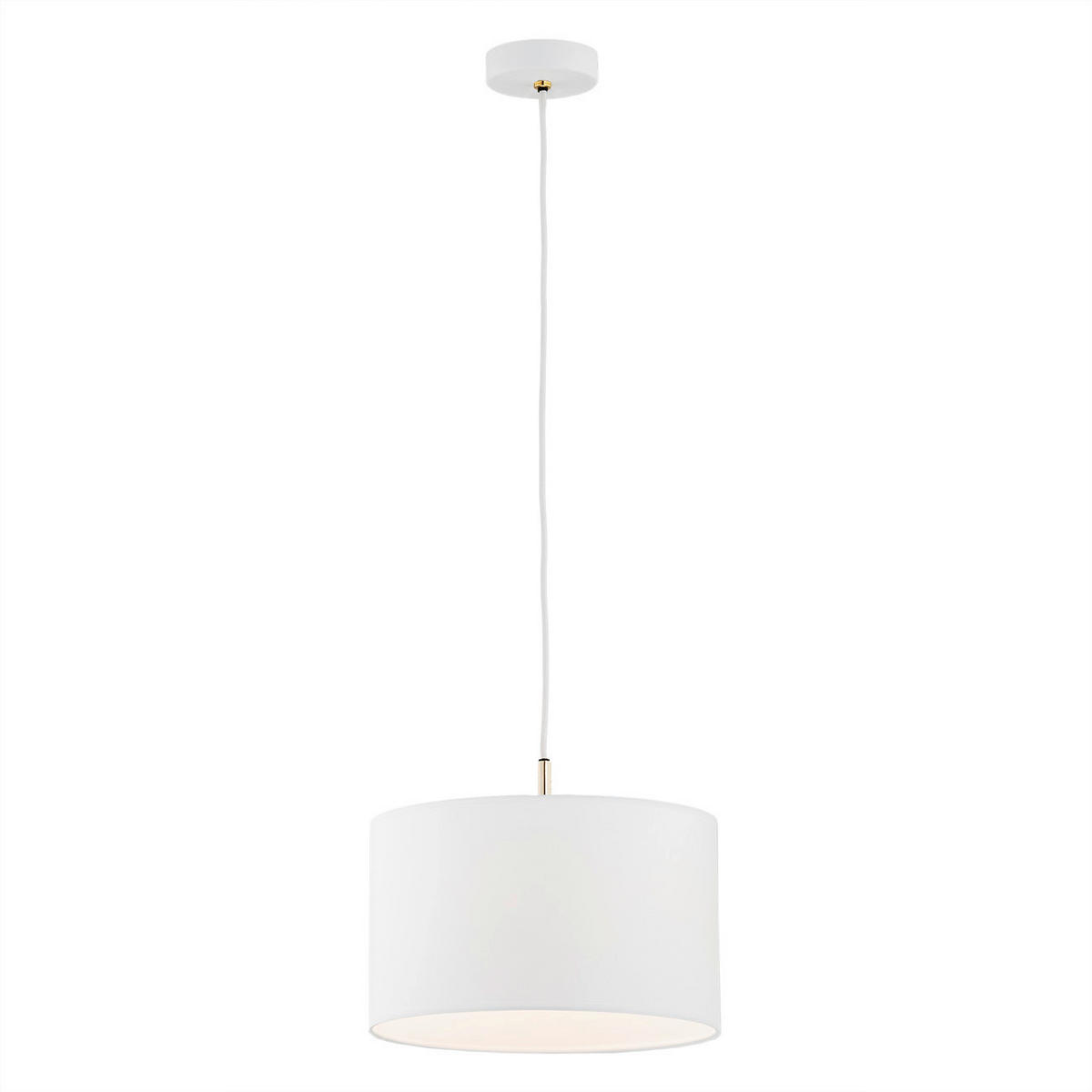 HÄNGELEUCHTE 107/40/40 cm  - Weiß, Basics, Textil/Metall (107/40/40cm)