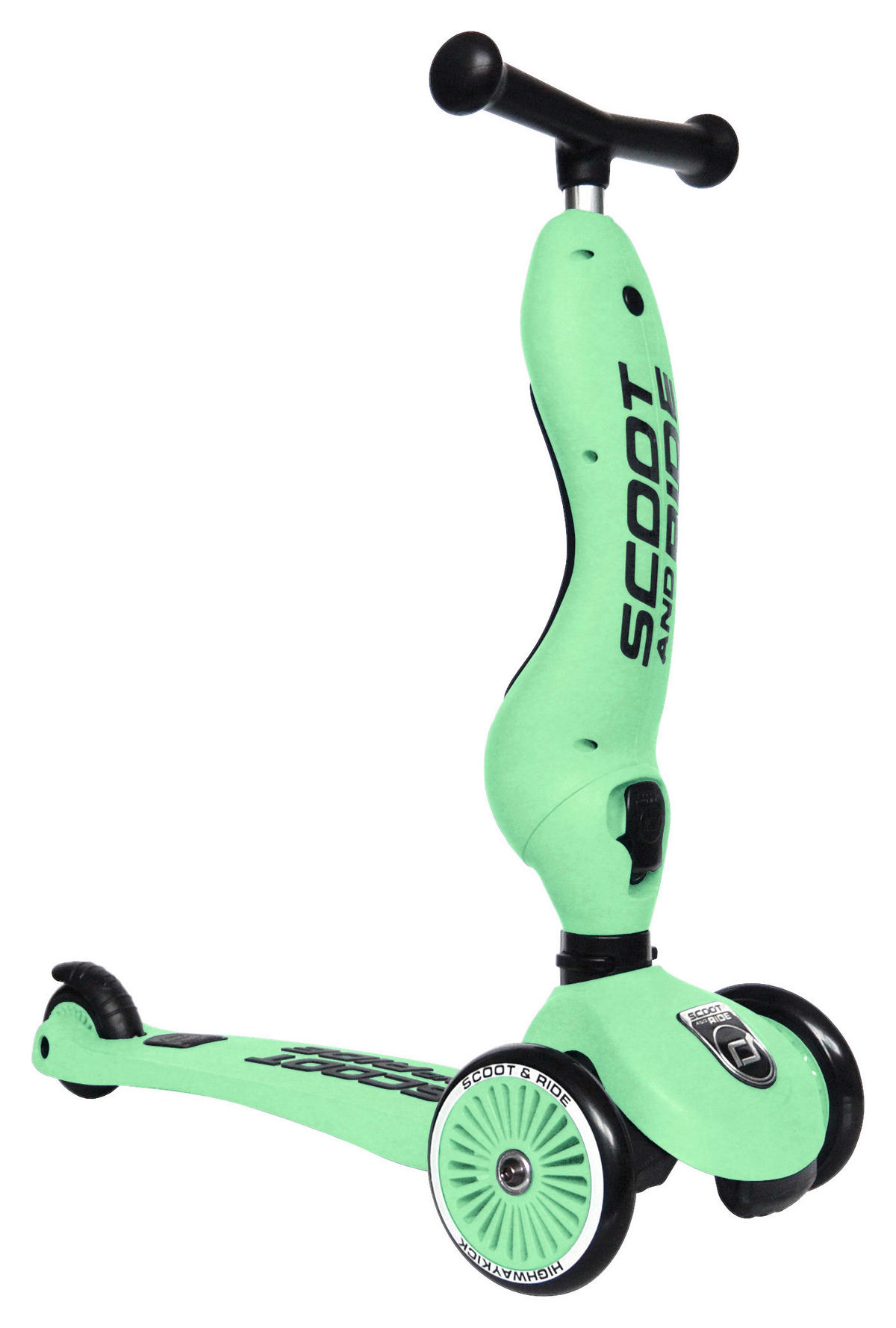 LAUFRAD/KINDERSCOOTER 2in1 - Grün, Trend, Kunststoff/Metall (24/37/55cm) - Scoot and Ride
