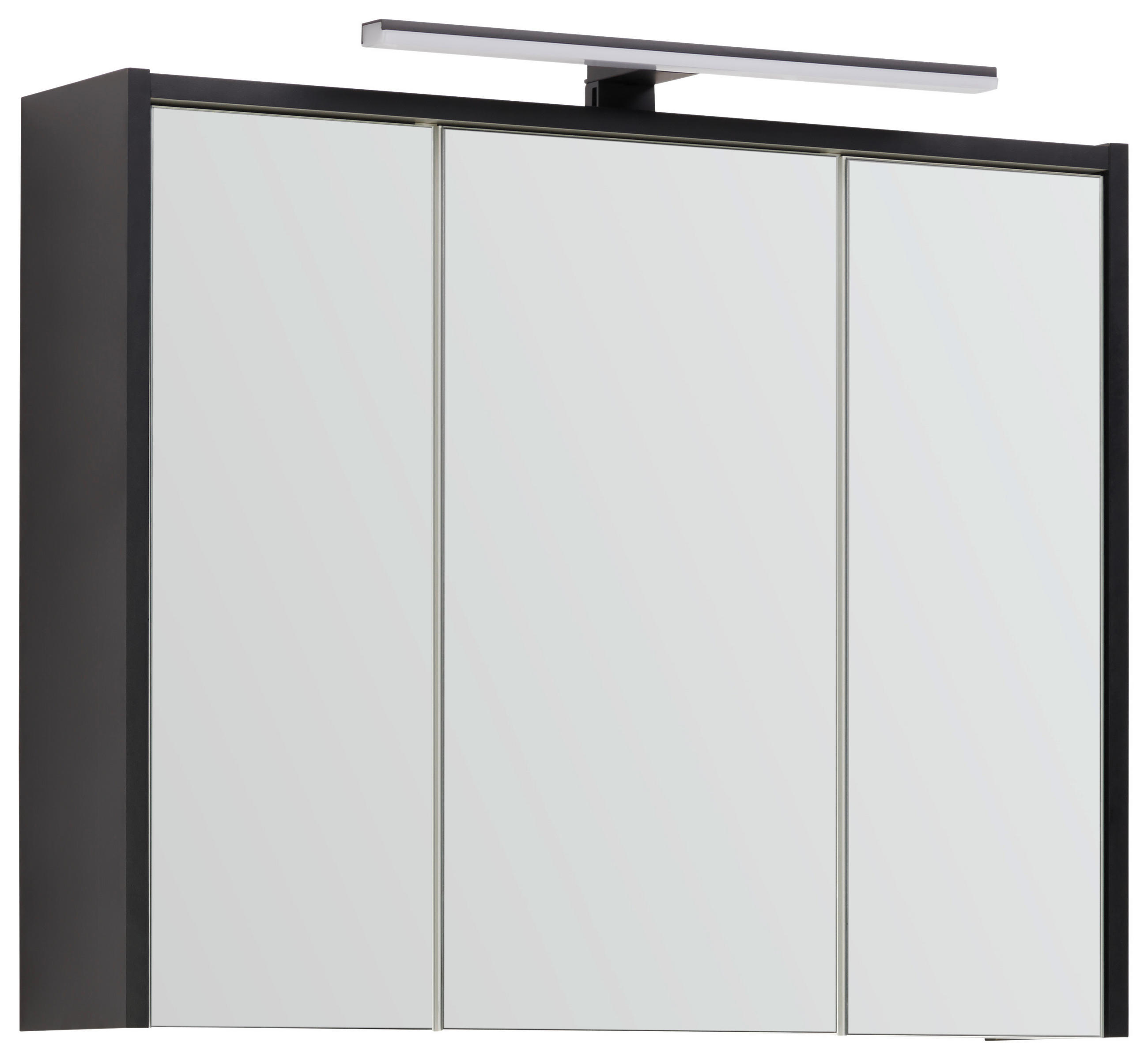 home24 Spiegelschrank Inova Anthrazit 74.5x62.7x16 cm