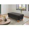 ECKSOFA in Flachgewebe Dunkelbraun  - Wildeiche/Dunkelbraun, Natur, Holz/Textil (301/243cm) - Voleo