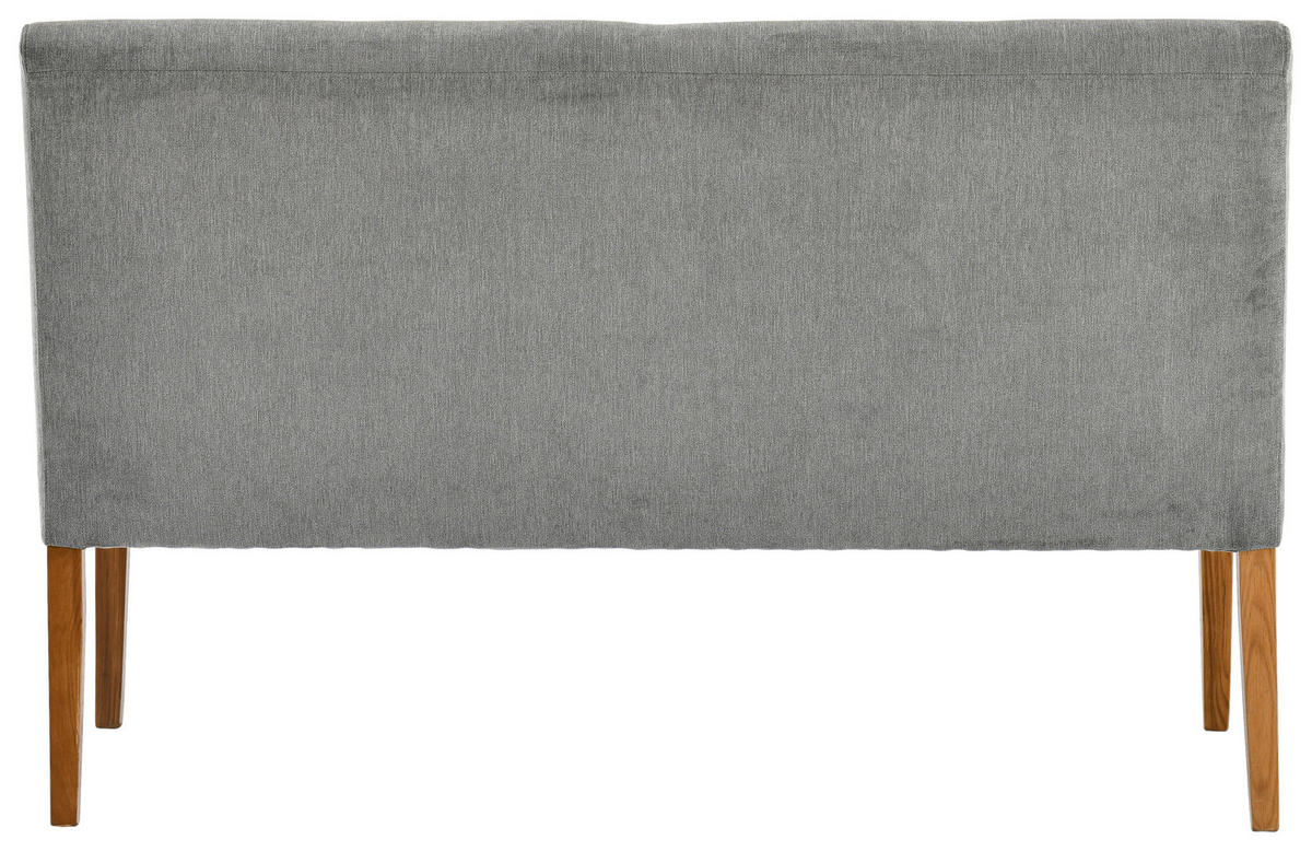 SITZBANK 140/91,5/63 cm Webstoff Eichefarben, Dunkelgrau Eiche massiv  - Eichefarben/Dunkelgrau, KONVENTIONELL, Holz/Textil (140/91,5/63cm) - Cantus