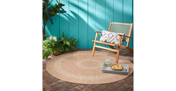 OUTDOORTEPPICH 120/120 cm Comilla Beige - Beige, Basics, Textil (120/120cm) - Novel
