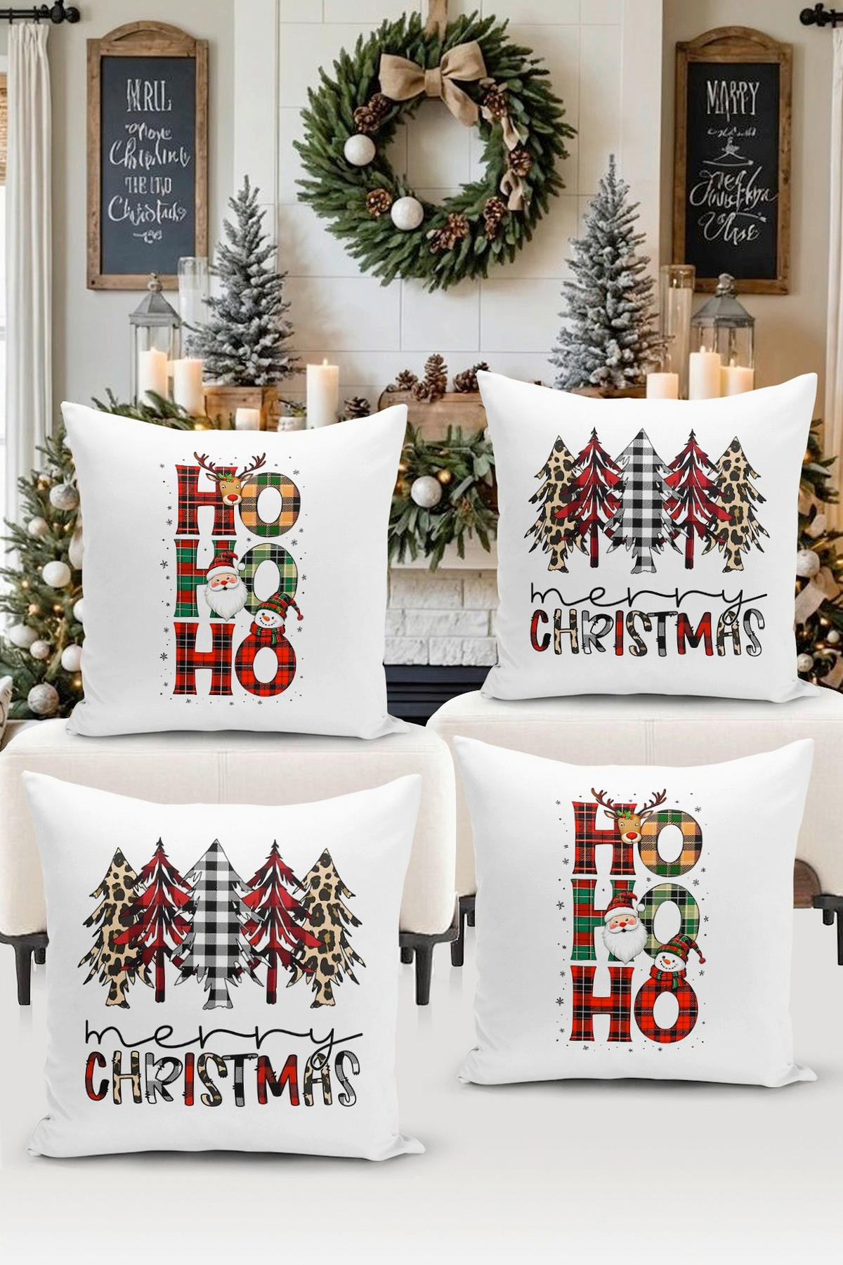 KISSENBEZUG-SET Artfchrst4-70 43/43 cm  - Multicolor, Basics, Textil (43/43cm) - X-Mas