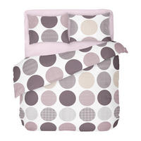 LENJERIE DE PAT PENTRU TINERE 150/215 cm  - lila/alb, Basics, textil (150/215cm)