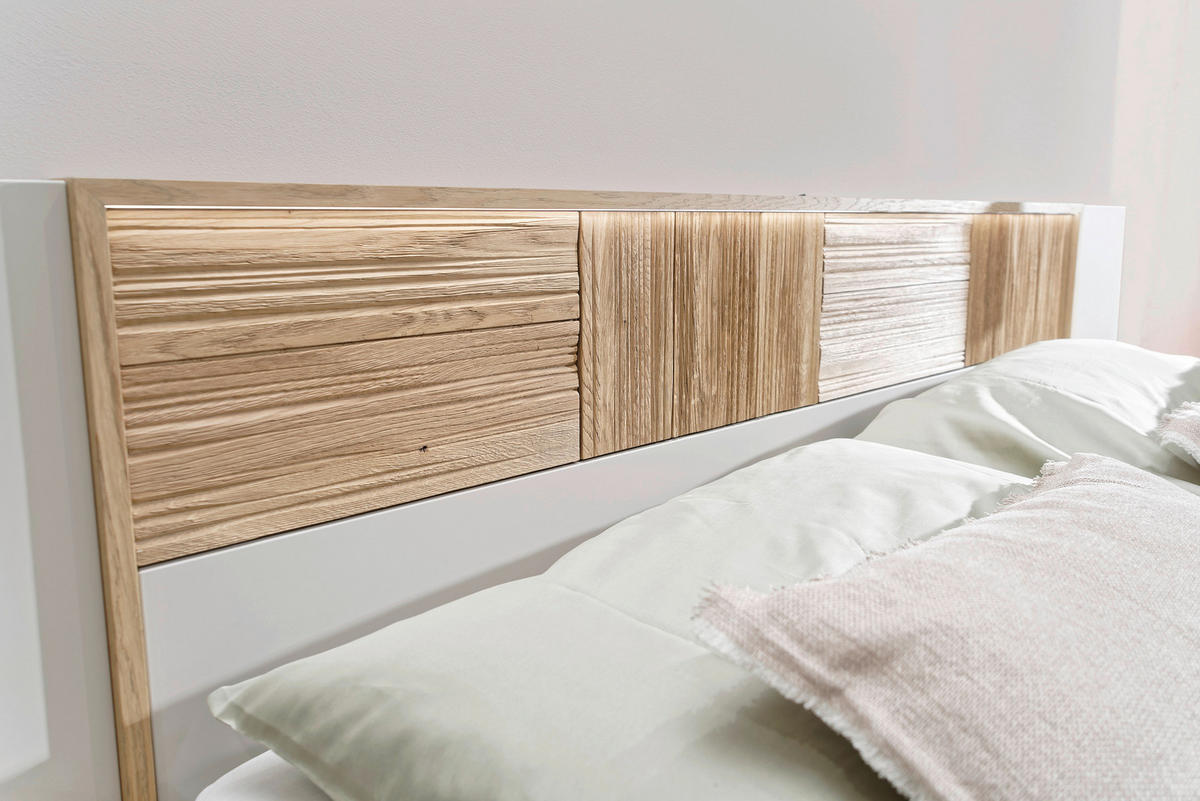 BETTANLAGE - Taupe/Wildeiche, Design, Holz (180/200cm) - Voglauer