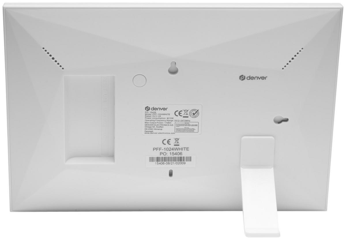 DIGITALER BILDERRAHMEN - Weiß, Design, Kunststoff (26,3/18,3/2,2cm) - DENVER