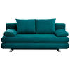 SCHLAFSOFA Samt Petrol  - Chromfarben/Petrol, Design, Kunststoff/Textil (196/74/90cm) - Carryhome