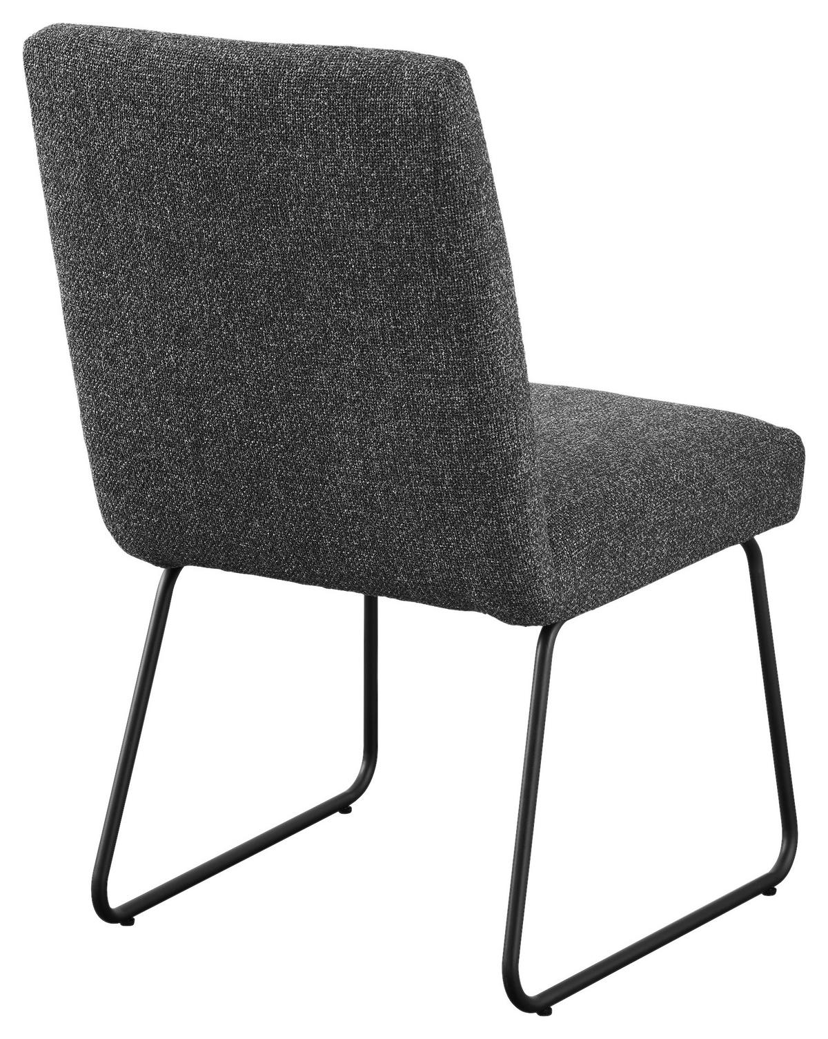 STUHL - Anthrazit/Schwarz, Design, Textil/Metall (51,5/92,5/65cm) - SetOne by Musterring