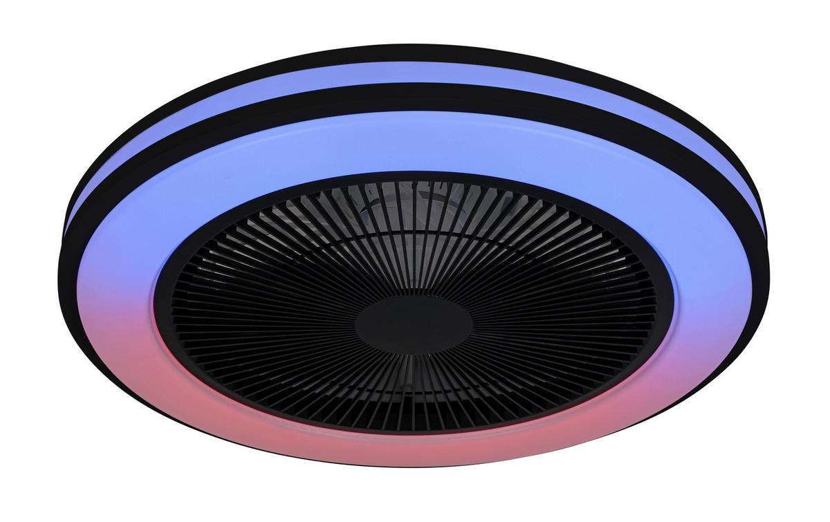 DECKENVENTILATOR - Schwarz/Weiß, Trend, Kunststoff/Metall (58/14,5cm) - Mican