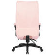 CHEFSESSEL  in Teddystoff Rosa  - Schwarz/Rosa, Design, Kunststoff/Textil (64,5/112/120/65cm) - Carryhome