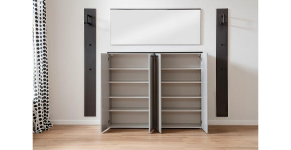 GARDEROBE 4-teilig  in 220/200/38 cm  - Anthrazit/Grau, KONVENTIONELL, Holzwerkstoff (220/200/38cm) - Moderano