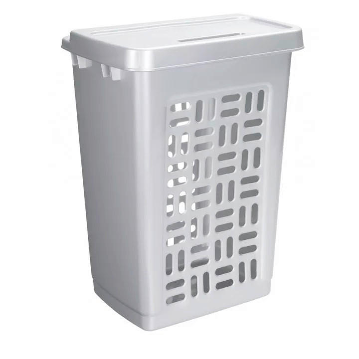 KOŠARA ZA PERILO - siva, Basics, umetna masa (60l)