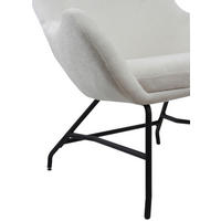 SESSEL in Bouclé Creme  - Creme/Schwarz, MODERN, Textil/Metall (77/106.5/84cm) - Livetastic