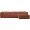 ECKSOFA in Webstoff Rostfarben  - Rostfarben/Schwarz, Design, Kunststoff/Textil (332/163cm) - Stylife