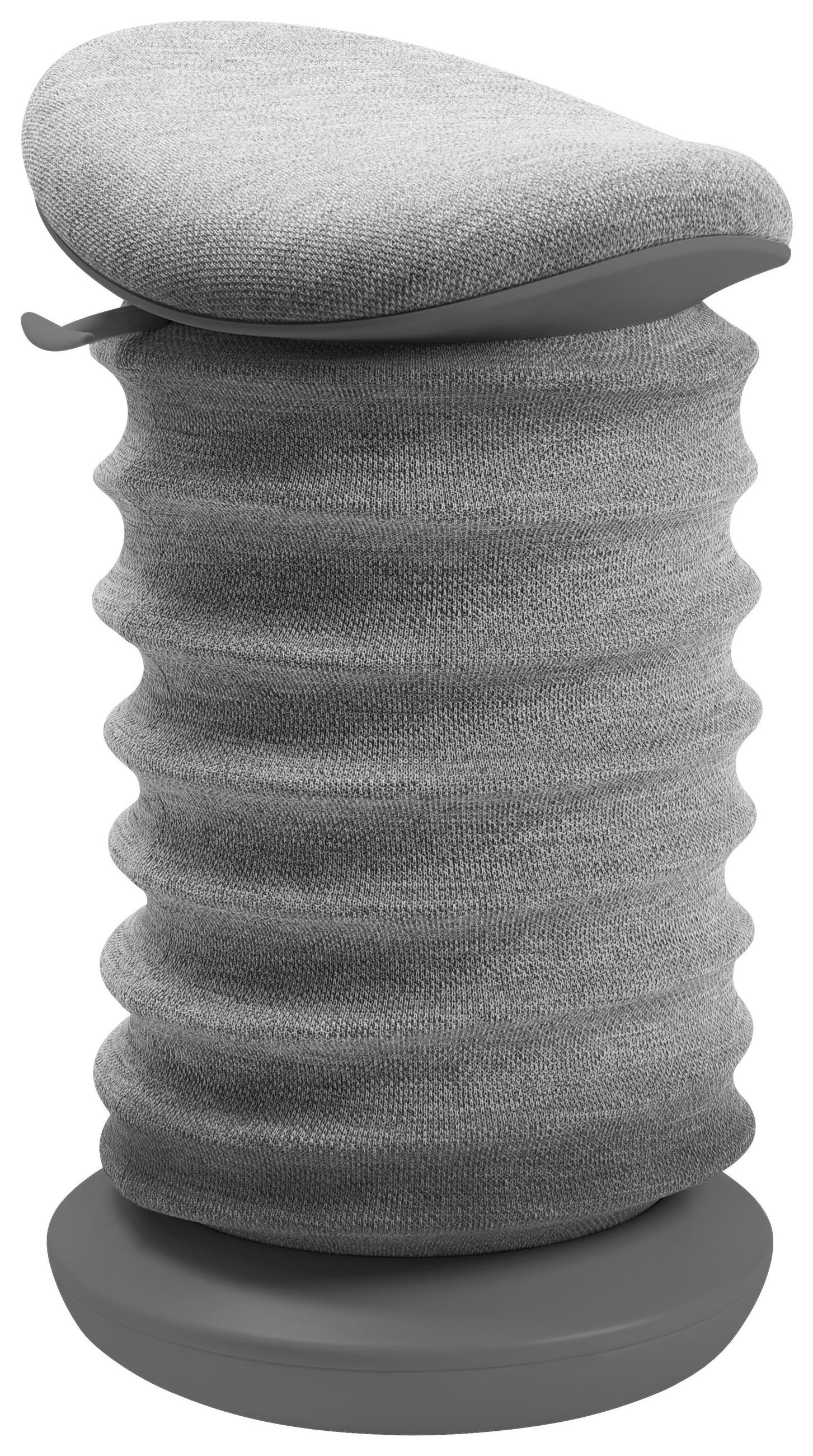 BÜROHOCKER Grau, Hellgrau  - Hellgrau/Grau, Design, Kunststoff/Textil (37,5/53-64/36cm) - Topstar