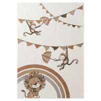 KINDERTEPPICH 120/170 cm Boho Kids Affe  - Hellbraun/Multicolor, Basics, Kunststoff (120/170cm) - Villeroy & Boch
