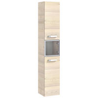 HOCHSCHRANK 30/172/30,9 cm  - Chromfarben/Eichefarben, KONVENTIONELL, Glas/Holzwerkstoff (30/172/30,9cm) - Sadena