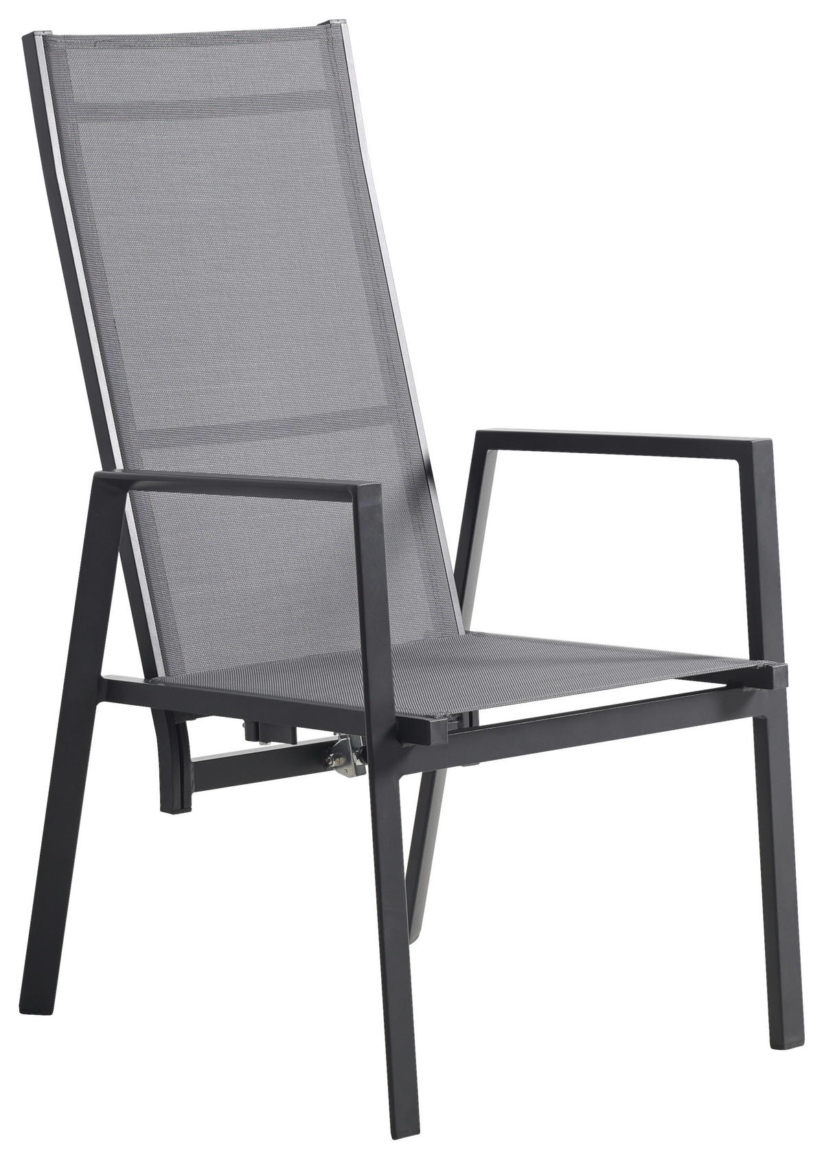 GARTENSESSEL Aluminium Grau  - Grau, Design, Textil/Metall (56,5/105/69,5cm) - Ambia Garden