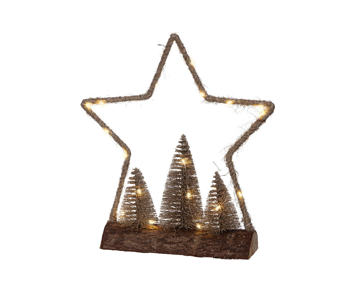 LED-TISCHLEUCHTE - LIFESTYLE, Naturmaterialien/Holz (8,50/29,00/32,00cm)