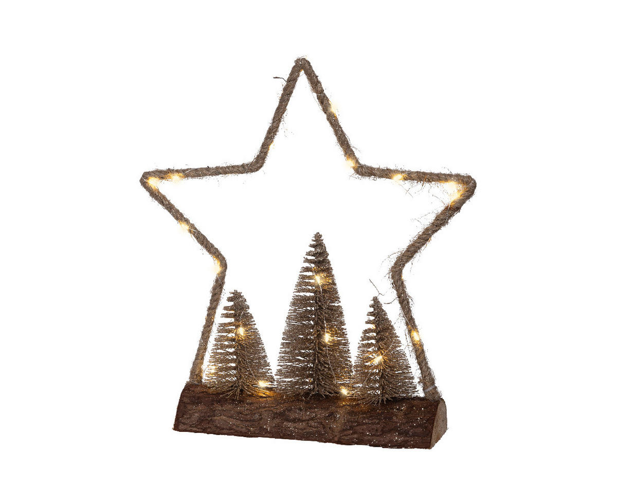 LED-TISCHLEUCHTE - LIFESTYLE, Naturmaterialien/Holz (8,50/29,00/32,00cm)