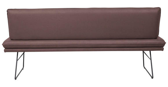 SITZBANK in Metall, Textil Schwarz, Dunkelbraun  - Dunkelbraun/Schwarz, Design, Textil/Metall (195/87/65cm) - Dieter Knoll