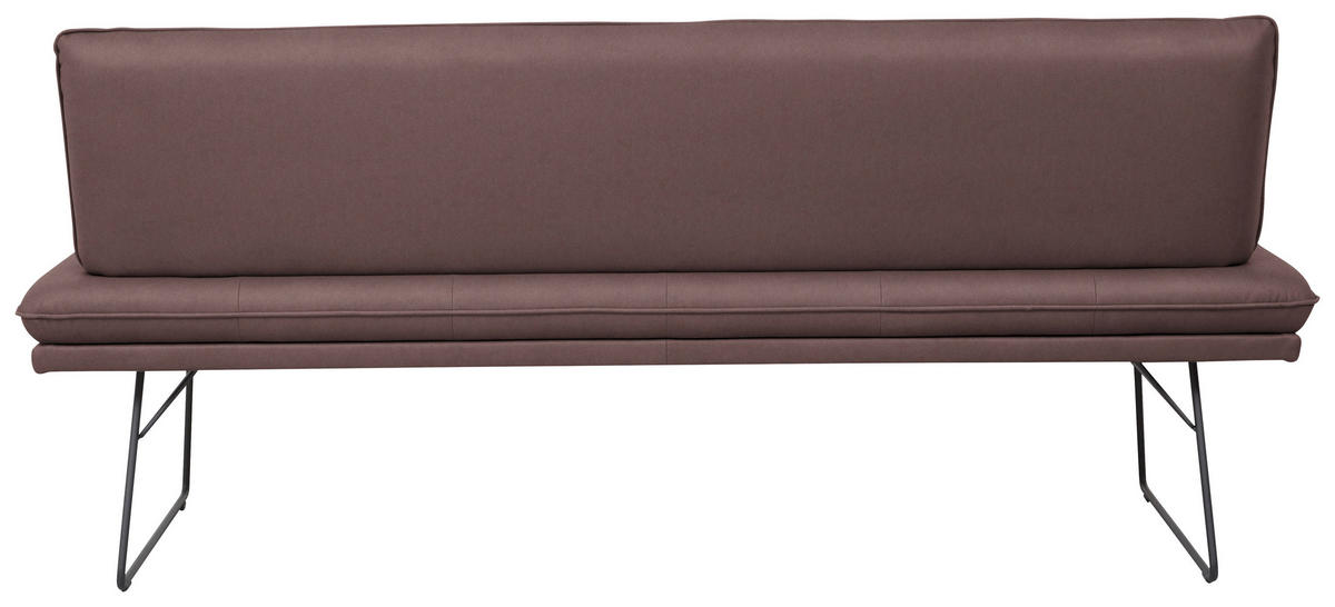 SITZBANK in Metall, Textil Schwarz, Dunkelbraun  - Dunkelbraun/Schwarz, Design, Textil/Metall (195/87/65cm) - Dieter Knoll