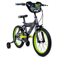 KINDERFAHRRAD 16 Zoll  - Silberfarben/Grün, Basics, Metall (54/106/78cm)