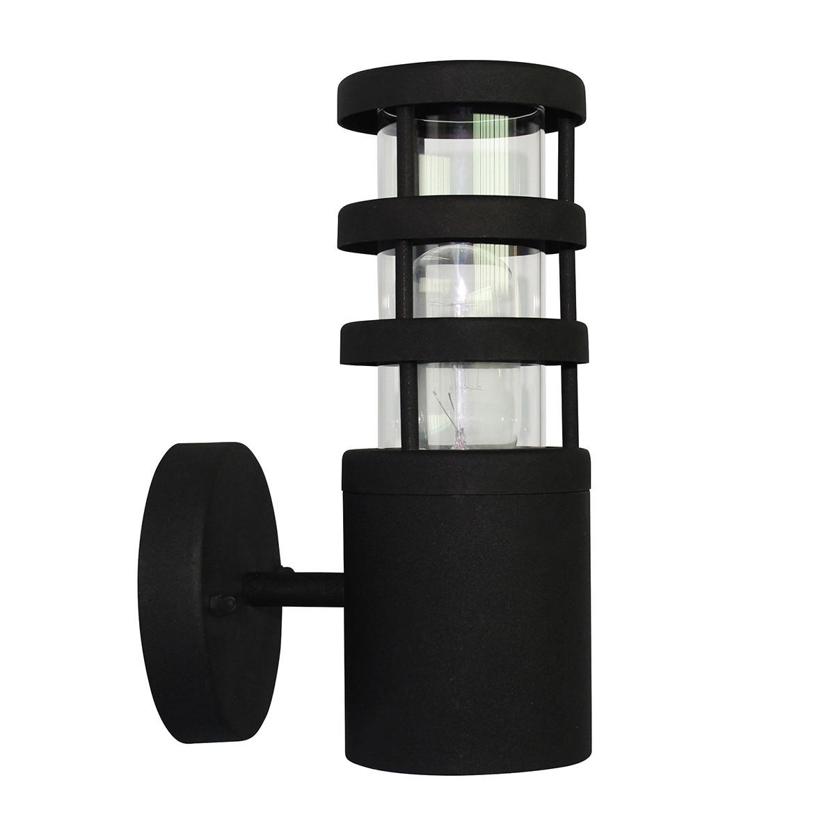 AUßENWANDLEUCHTE Hornbaek 15/9/24,5 cm   - Schwarz, Design, Metall (15/9/24,5cm) - Elstead Lighting
