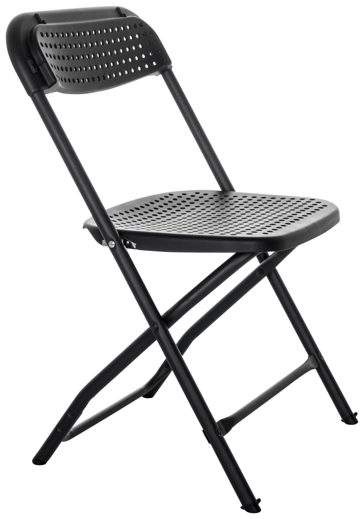 KLAPPSTUHL Schwarz  - Schwarz, Basics, Kunststoff (51/80/52cm) - MID.YOU