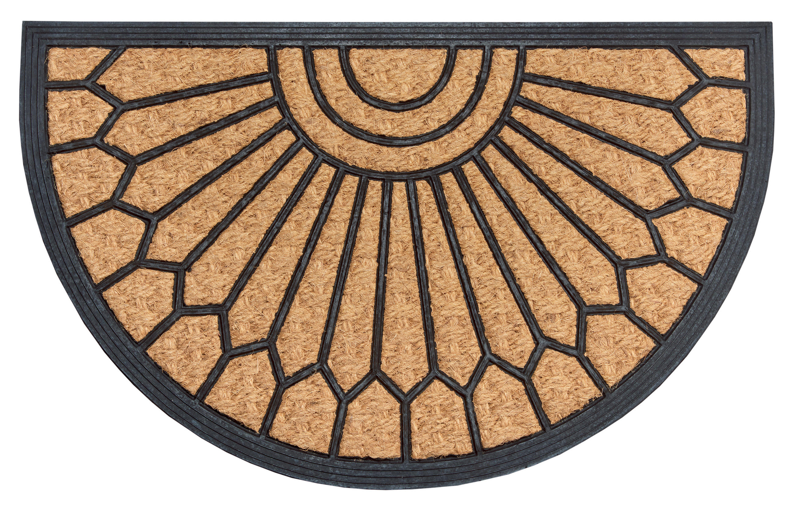 Hanse Home Kokosmatte Mix Mats Schwarz, Hellbraun 45x75 cm