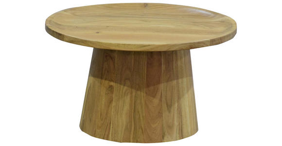 COUCHTISCH Akazie vollmassiv 66/66/38 cm rund Akaziefarben - Akaziefarben, Design, Holz (66/66/38cm) - Carryhome