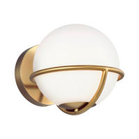 LED-WANDLEUCHTE - Messingfarben, Basics, Glas/Metall (18, 1/17,1/21cm) - Elstead Lighting