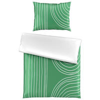 OBOJESTRANSKA POSTELJNINA EMERALD 140/220 cm saten žadasto zelena  - žadasto zelena, Konvencionalno, tekstil (140/220cm) - Esposa